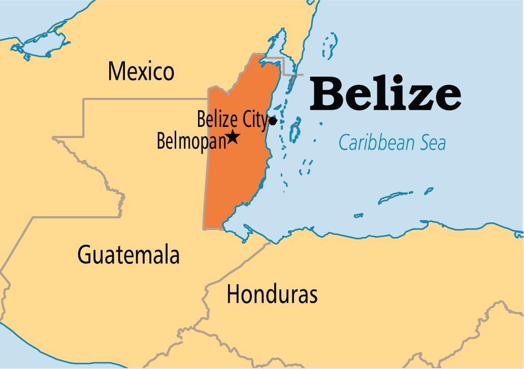 карта на belmopan Белизе