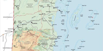 Мапата ofBelize туризам село 