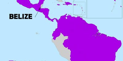 Карта на Белизе zika