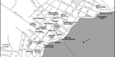Карта на corozal градот Белизе